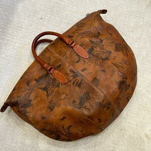 Furla vintage printed leather bag